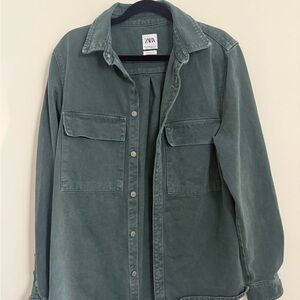 Zara Women's Utility Jacket in Olive